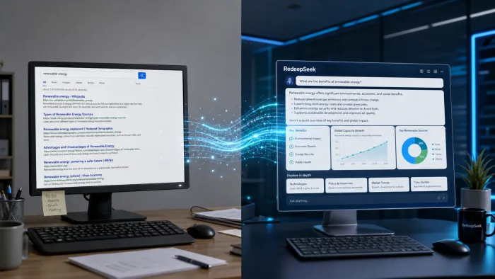 RedeepSeek vs Traditional Search Engines: Why AI Search Is Replacing Google in 2026