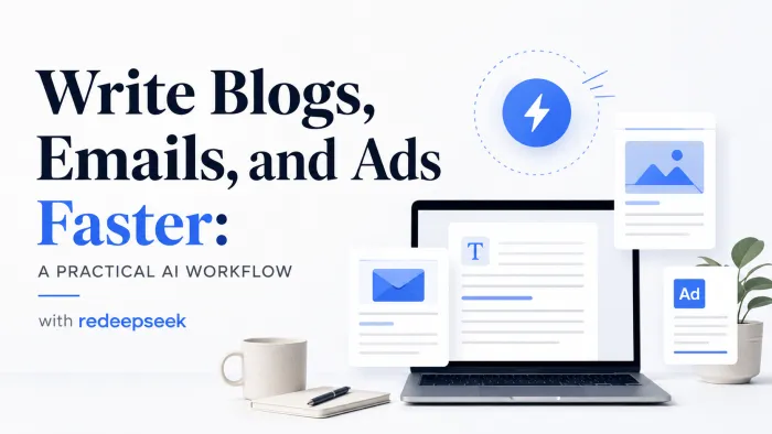Write Blogs, Emails, and Ads Faster: A Practical AI Workflow with redeepseek